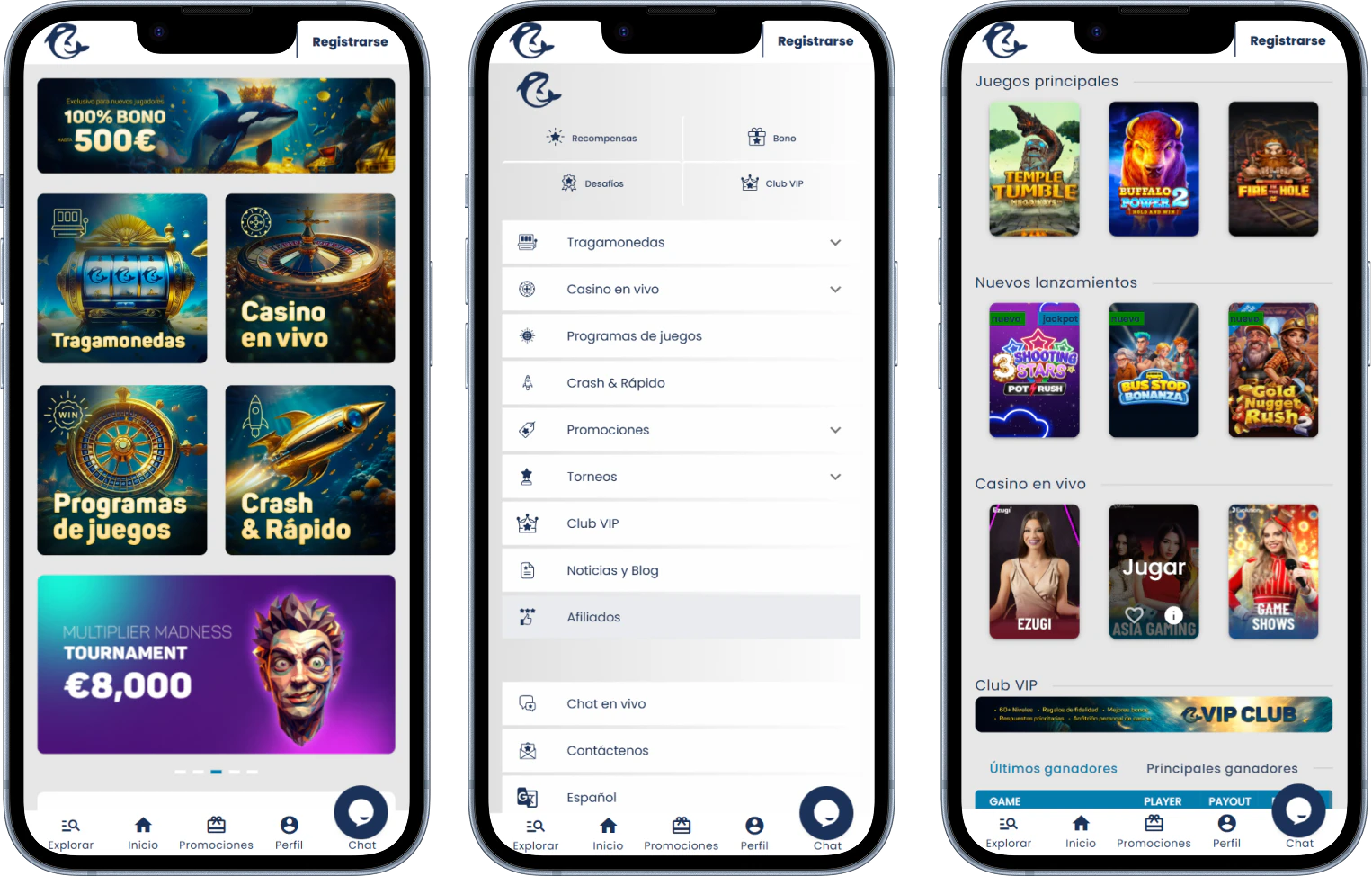 Casino Orca en tu móvil